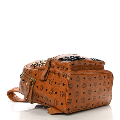 MCM Visetos Studded Medium Stark M Backpack Cognac 4 of 16