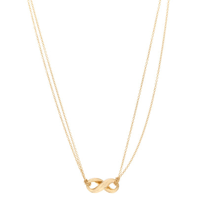 Tiffany 18K Yellow Gold Figure 8 Pendant Necklace 1 of 4