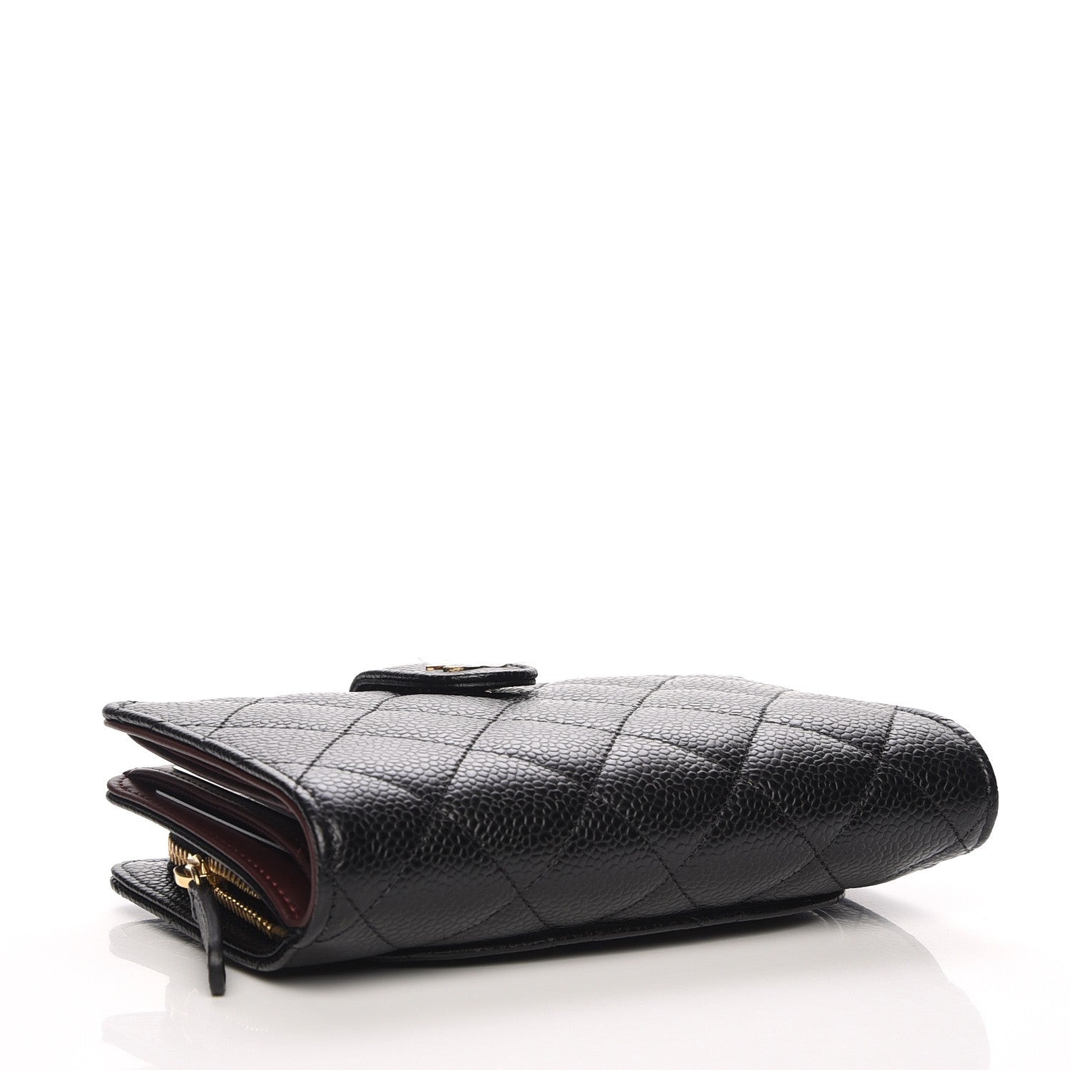 Chanel Caviar Quilted Zipped Pocket Wallet Black 4 of 8