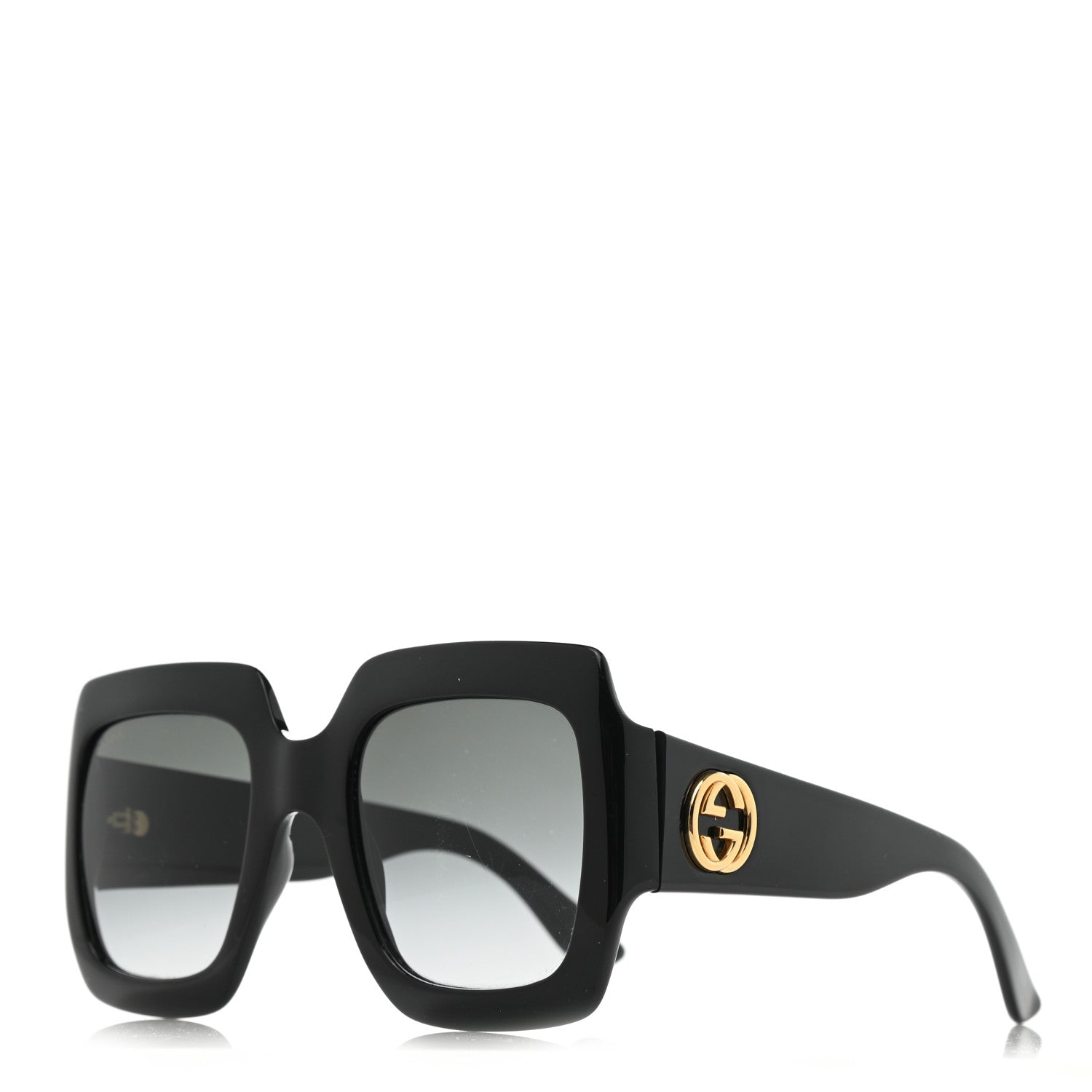 Gucci Acetate Square Frame Sunglasses GG0053S Black 1 of 8