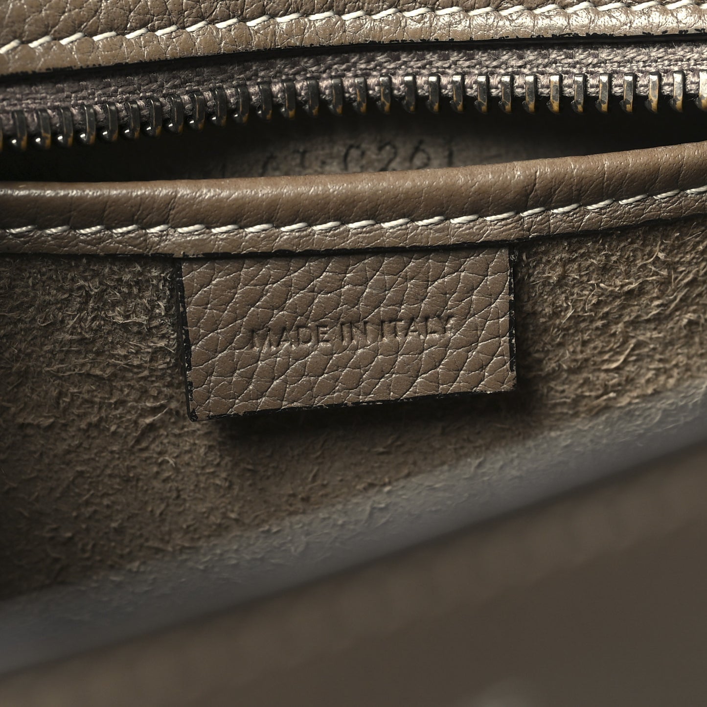 Drummed Calfskin Nano Luggage Souris