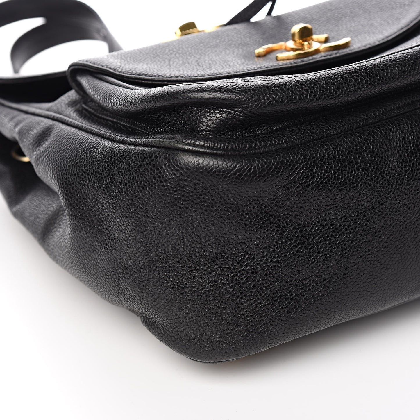 Caviar Drawstring Backpack Black