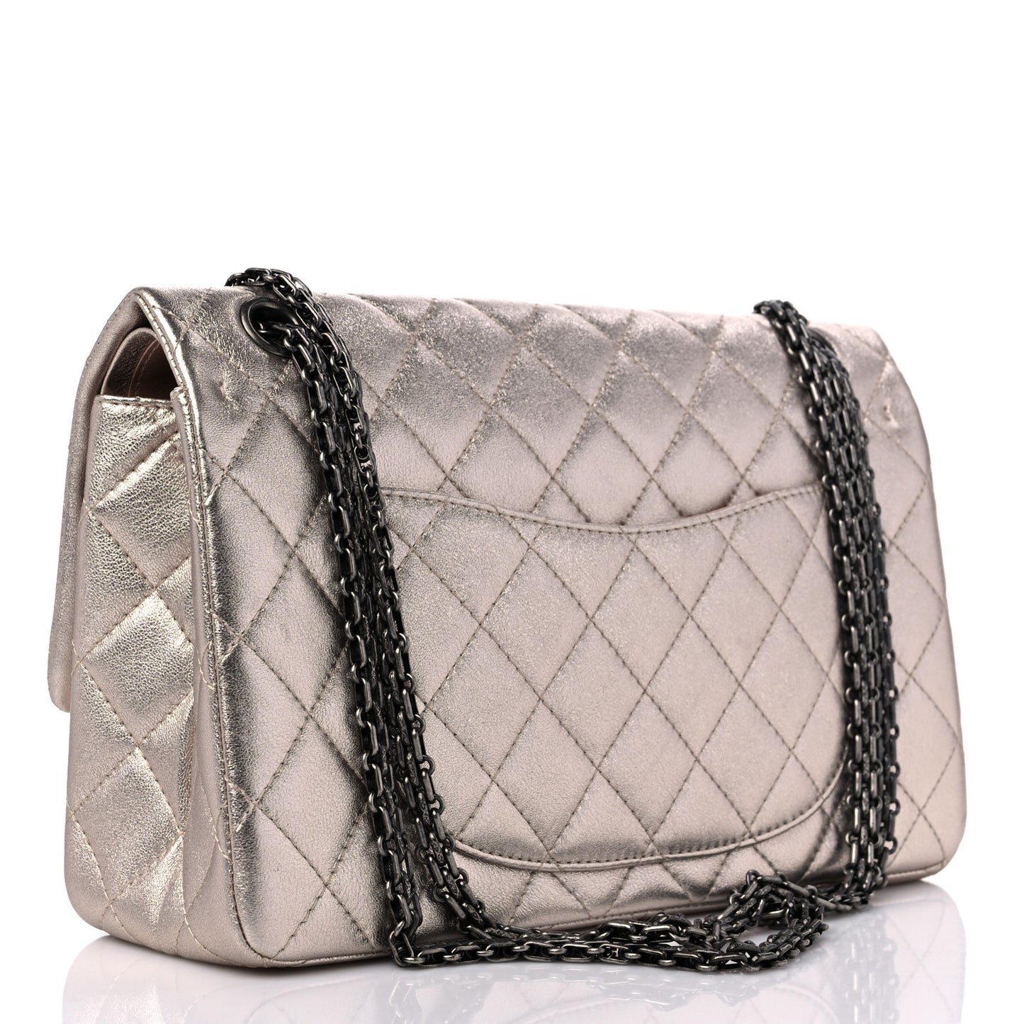 Metallic Aged Calfskin Quilted 2.55 Reissue 226 Flap Light Pink
