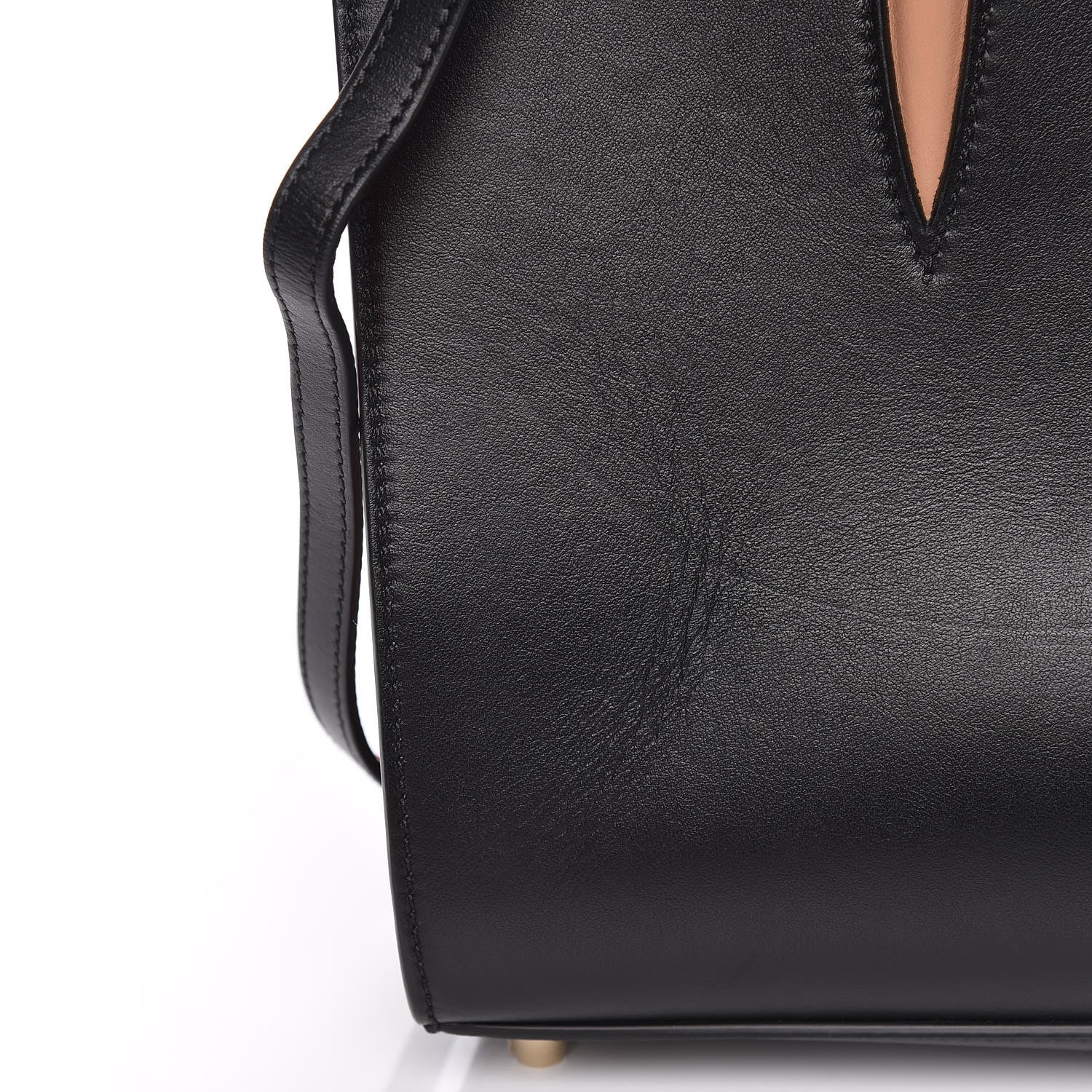 Christian Louboutin Calfskin Patent Leopard Spiked Medium Paloma Black 8 of 13