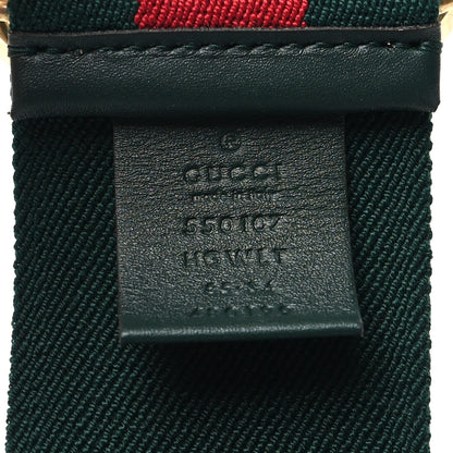 Gucci Web Elastic Plexiglass GG Marmont Belt 85 34 Red Green 3 of 3