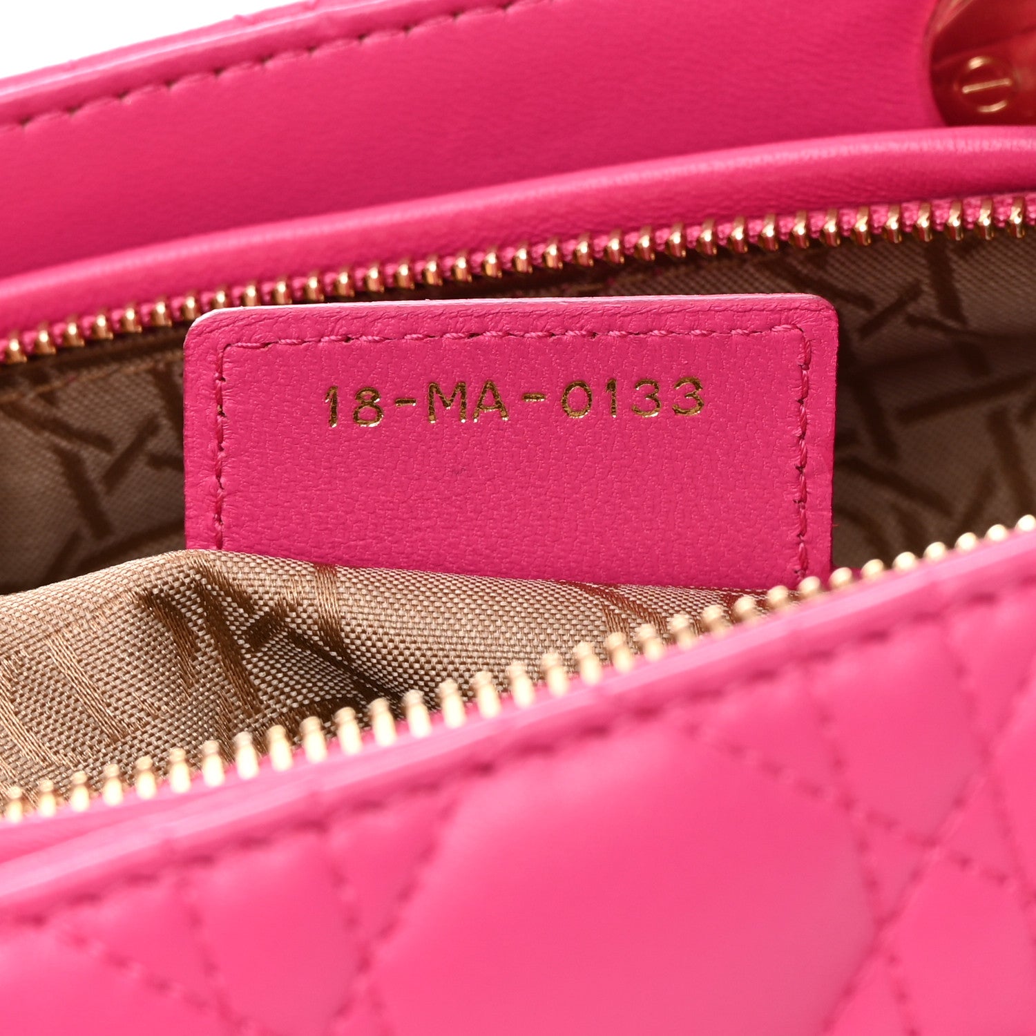 Christian Dior Lambskin Cannage Large Lady Dior Fuchsia 7 of 16