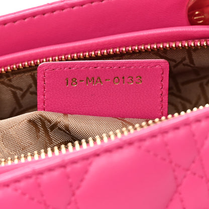 Christian Dior Lambskin Cannage Large Lady Dior Fuchsia 7 of 16