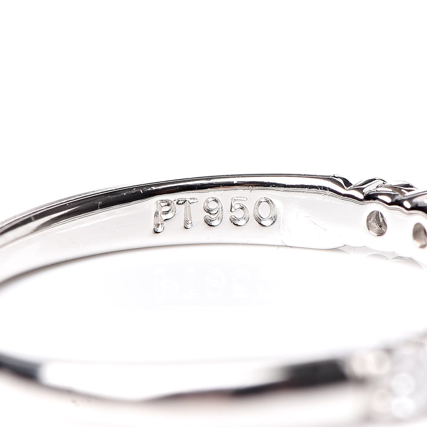 Platinum Diamond 2.2mm Embrace Half Circle Band Ring 50 5.25