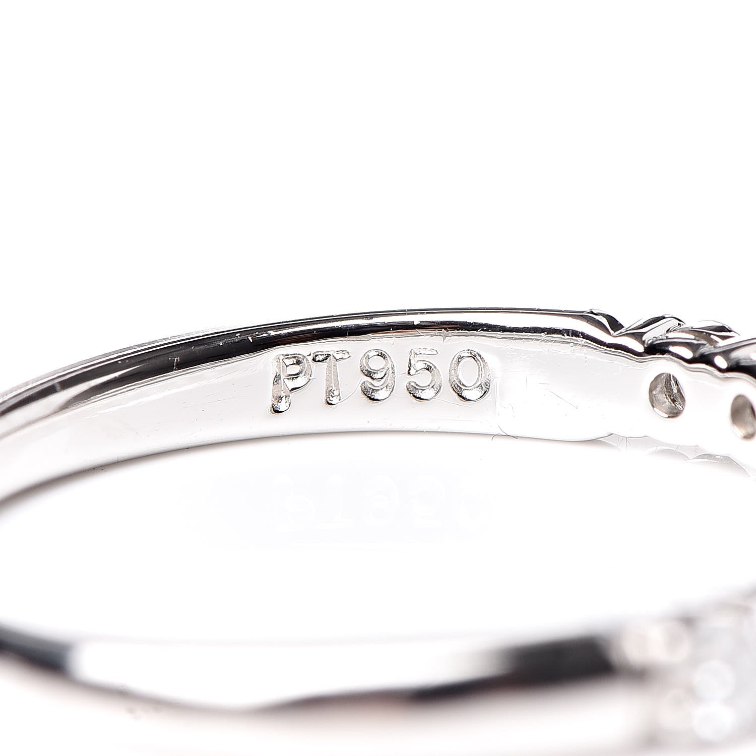 Tiffany Platinum Diamond 2.2mm Embrace Half Circle Band Ring 50 5.25 4 of 5