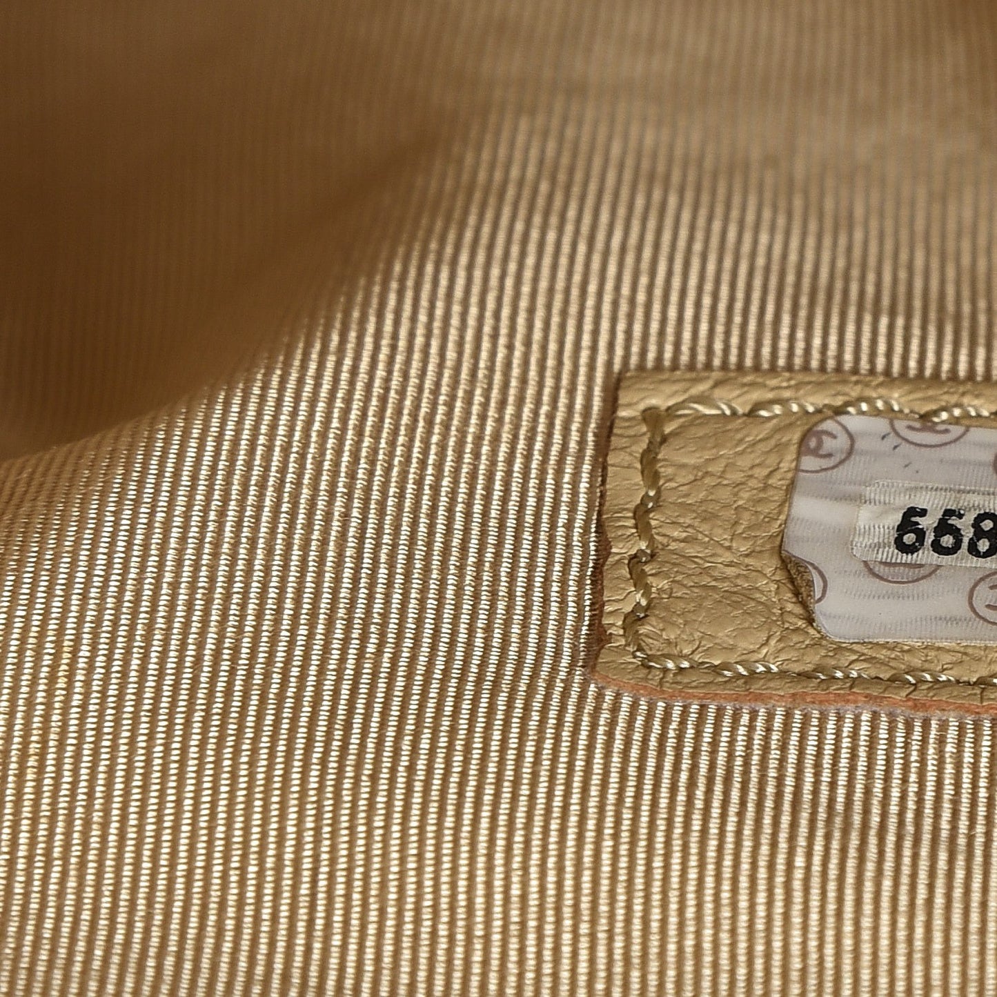 Grained Calfskin Logo Tote Beige