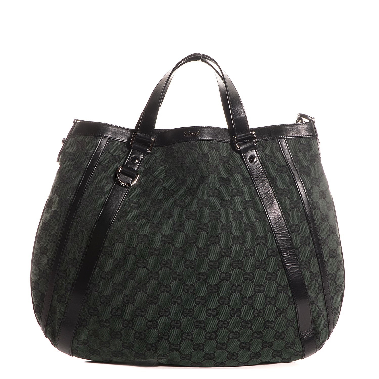 Gucci Monogram Medium Abbey Convertible Tote Dark Green 1 of 8