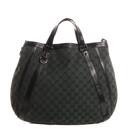 Gucci Monogram Medium Abbey Convertible Tote Dark Green 1 of 8