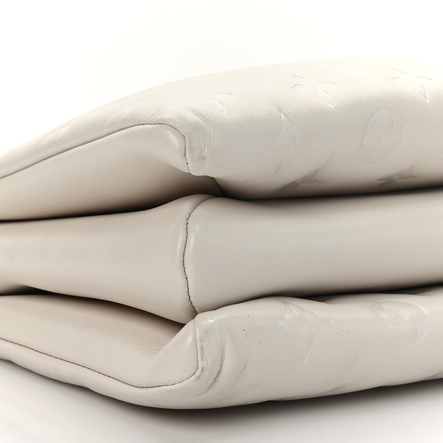Lambskin Embossed Monogram Coussin PM Beige Cream