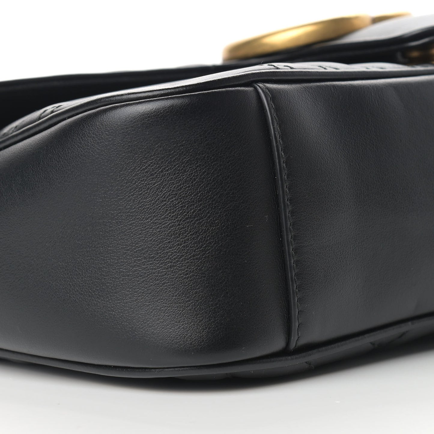 Calfskin Matelasse Small GG Marmont Shoulder Bag Black