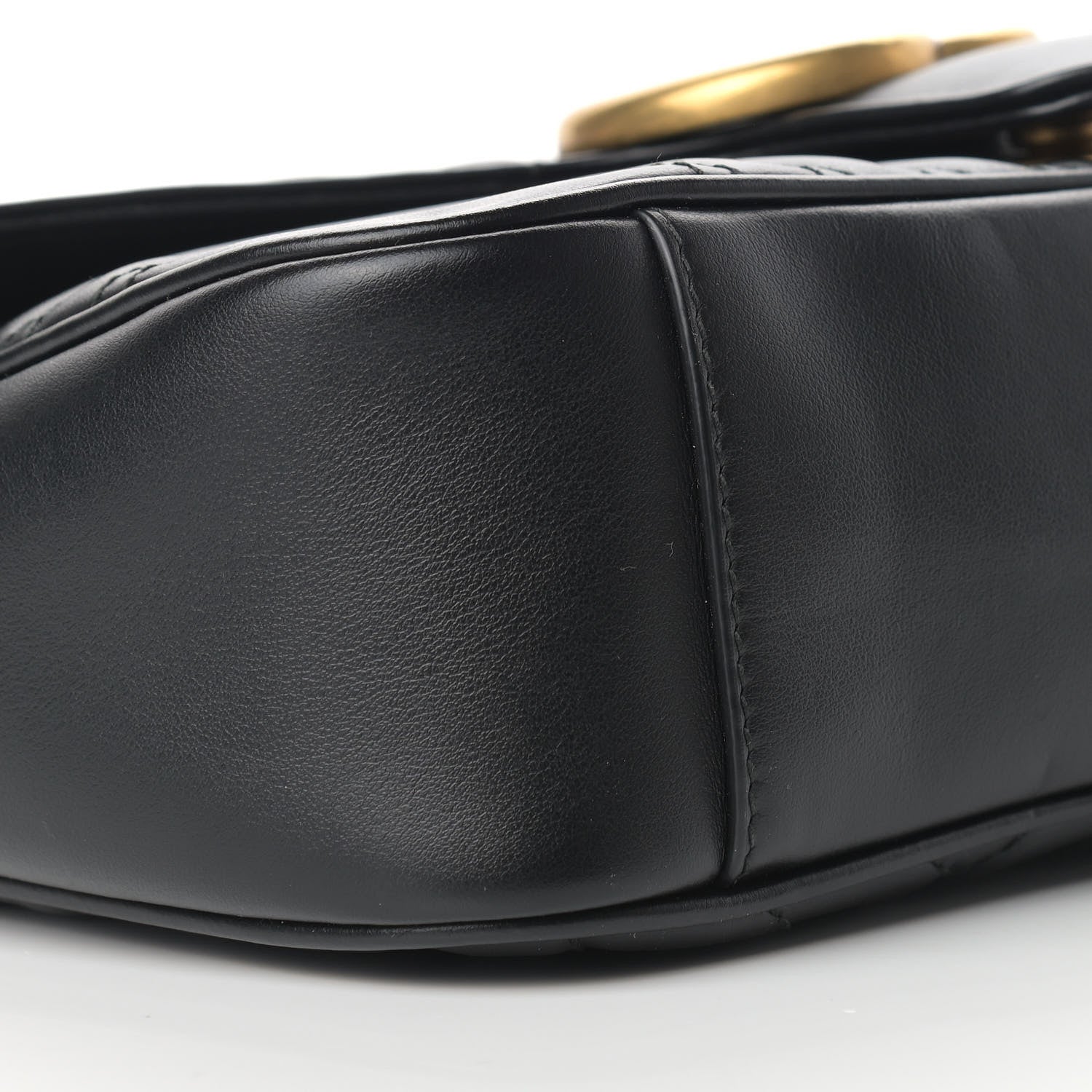 Gucci Calfskin Matelasse Small GG Marmont Shoulder Bag Black 5 of 17