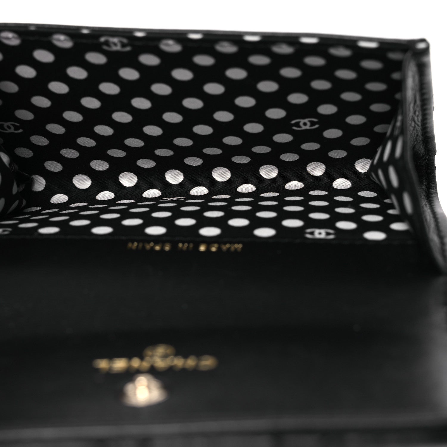 Chanel Lambskin Quilted Pearl CC Chanel Flap Card Holder Black 5 of 10