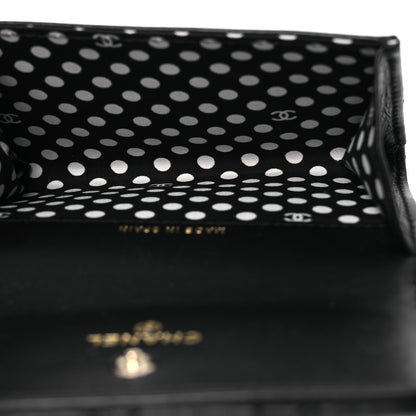 Chanel Lambskin Quilted Pearl CC Chanel Flap Card Holder Black 5 of 10