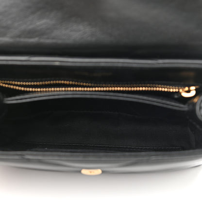 Saint Laurent Calfskin Y Quilted Monogram Toy Loulou Crossbody Bag Black 5 of 14