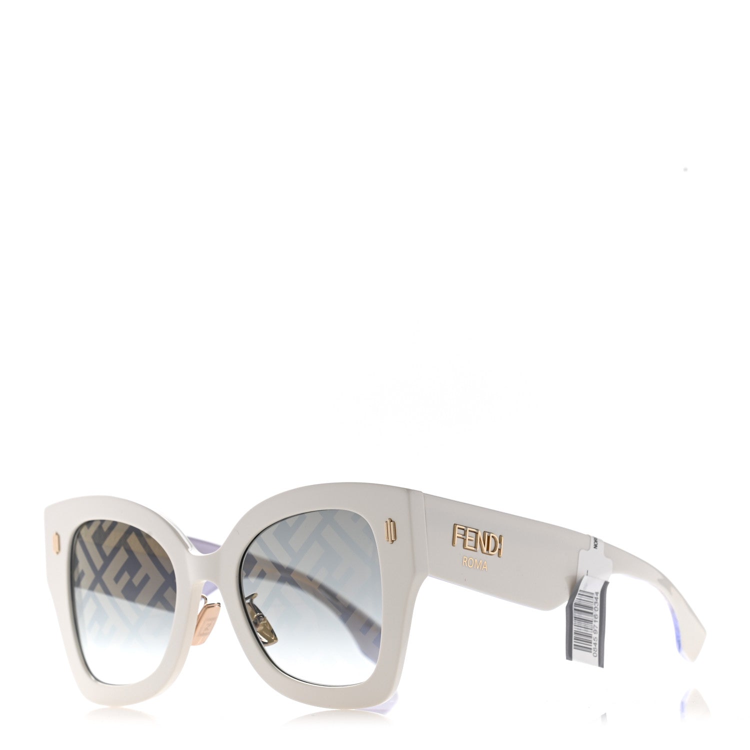 Fendi Acetate FF Sunglasses FF 0434/G/S White Gold 1 of 9