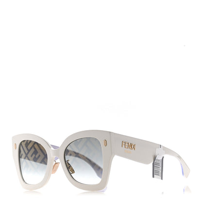 Fendi Acetate FF Sunglasses FF 0434/G/S White Gold 1 of 9
