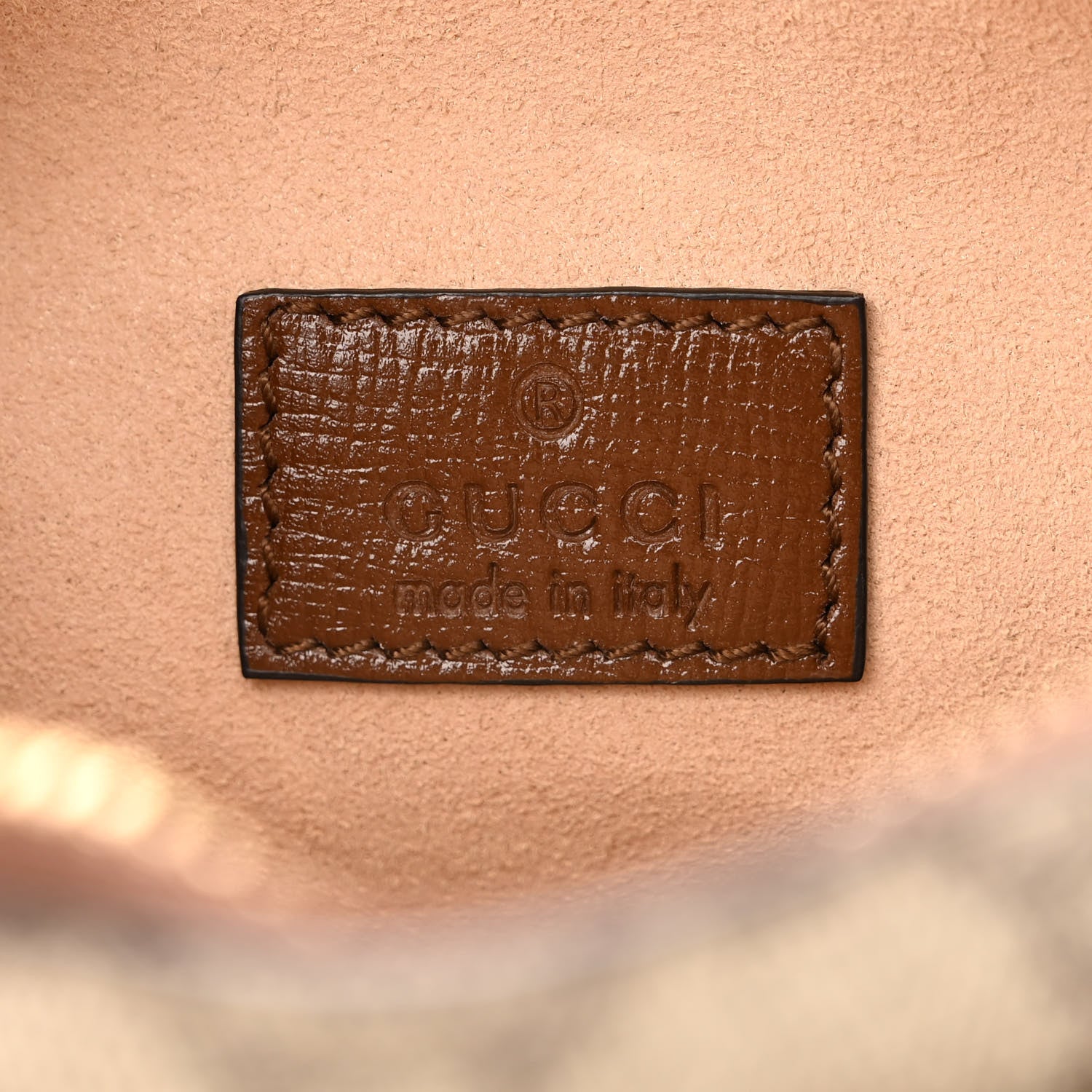 Gucci GG Supreme Monogram Azalea Calfskin Mini Retro Interlocking G Shoulder Bag Beige Ebony Brown Sugar 6 of 11