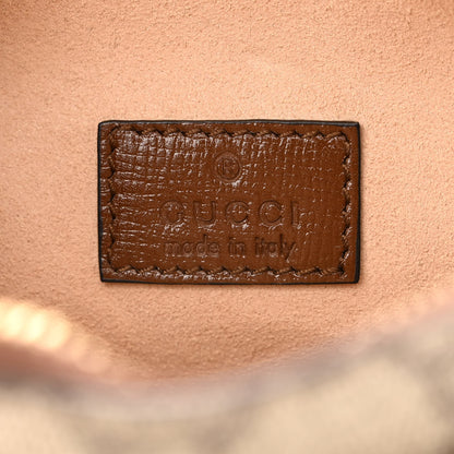 Gucci GG Supreme Monogram Azalea Calfskin Mini Retro Interlocking G Shoulder Bag Beige Ebony Brown Sugar 6 of 11