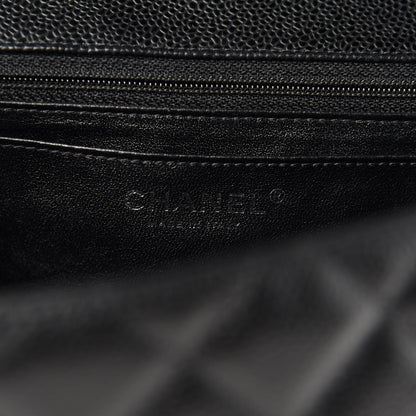 Chanel Caviar Quilted Jumbo Single Flap Black 8 of 11