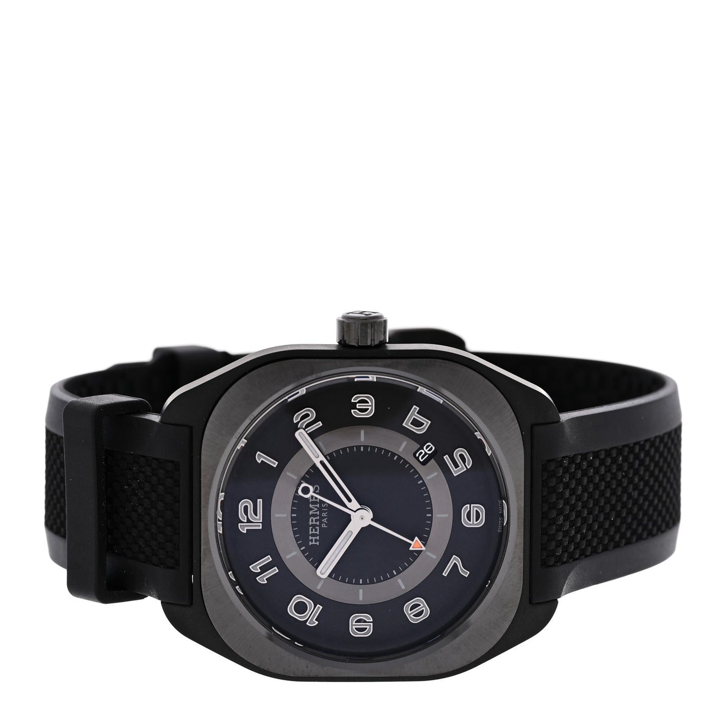 DLC Coated Titanium Rubber 39mm H08 Automatic Watch Noir