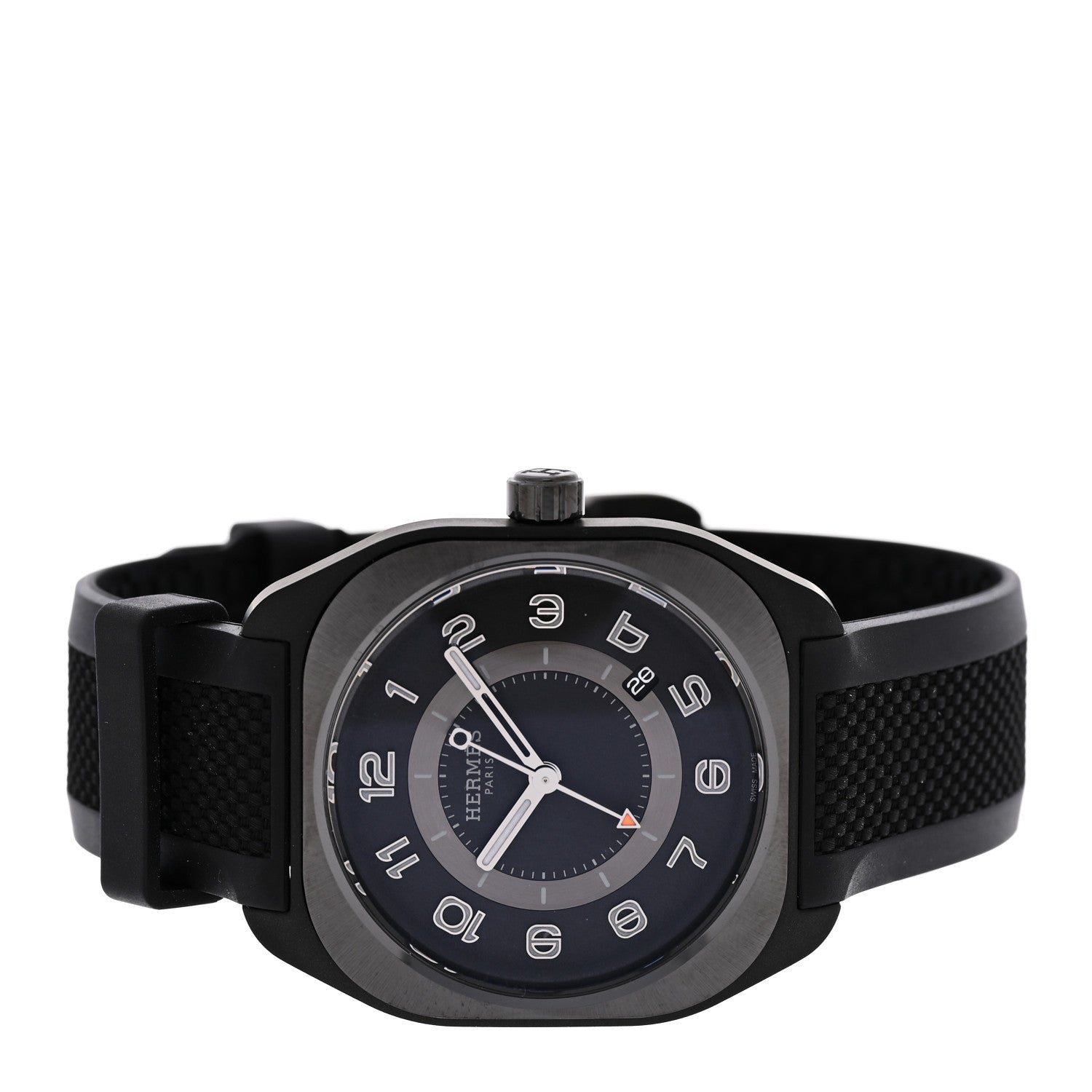 Hermes DLC Coated Titanium Rubber 39mm H08 Automatic Watch Noir 2 of 5