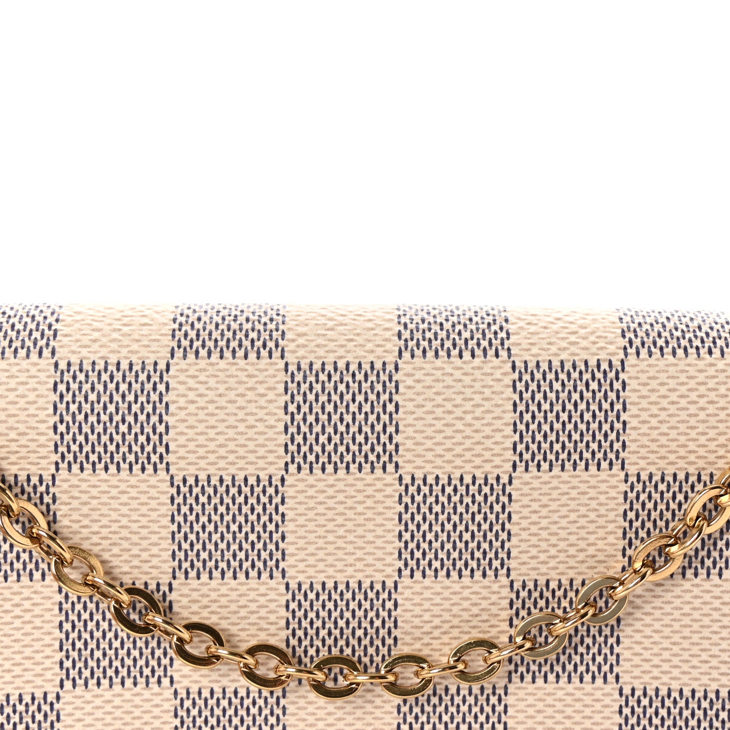 Louis Vuitton Damier Azur Pochette Felicie Chain Wallet Rose Ballerine 8 of 10