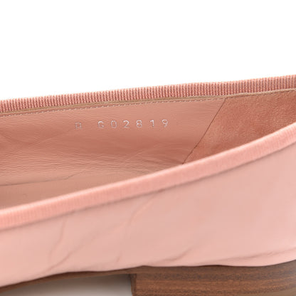 Chanel Crumpled Calfskin Cap Toe CC Ballerina Flats 36 Powder Pink 8 of 12