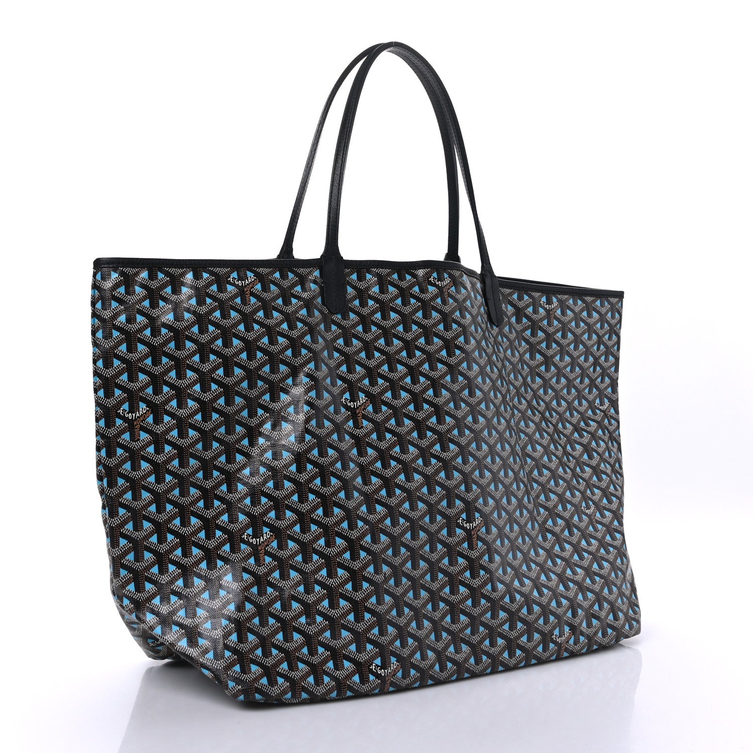 Goyard Goyardine Saint Louis Claire Voie GM Black Blue 3 of 7