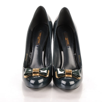 Louis Vuitton Patent Lou Pumps 37.5 Marine 2 of 8