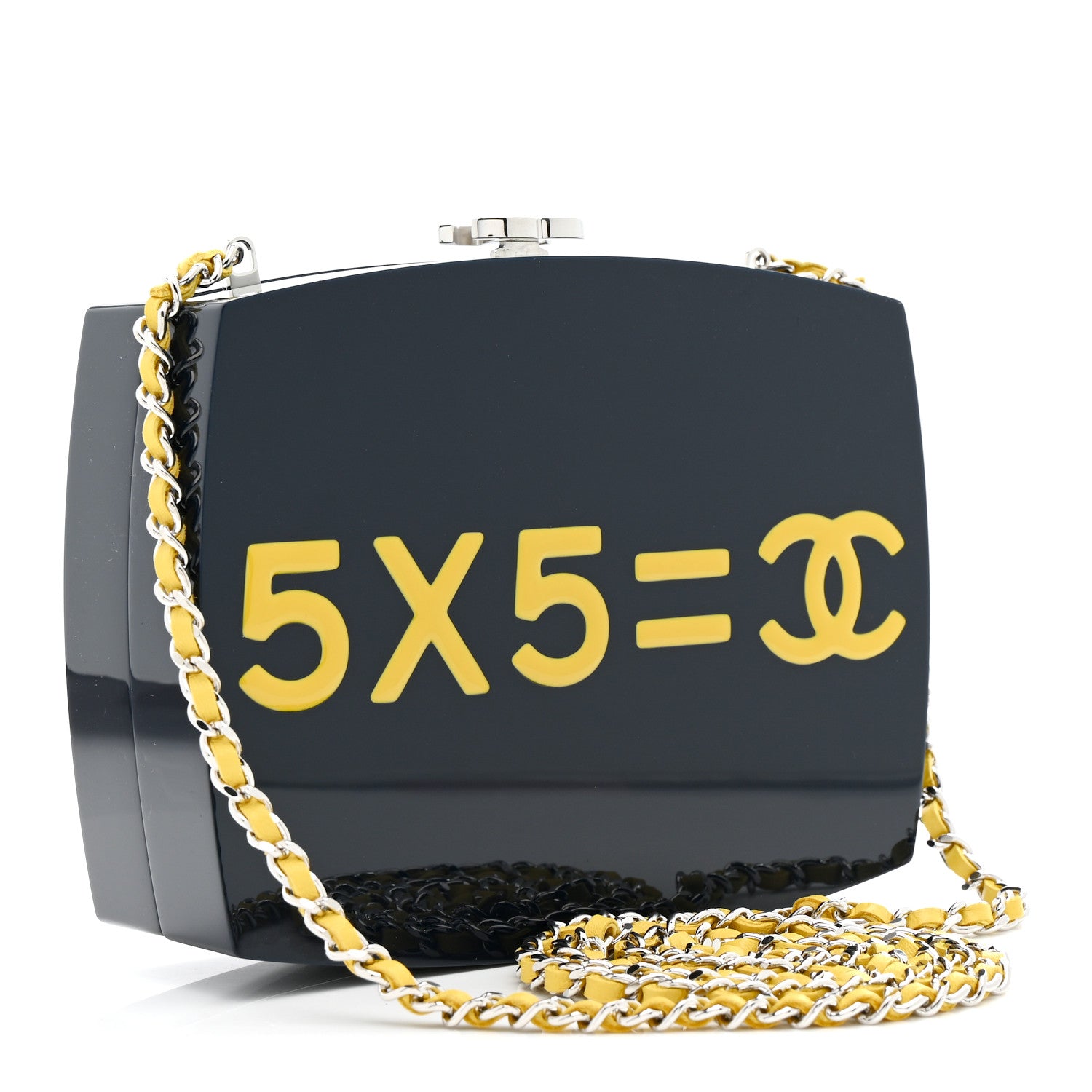 Chanel Plexiglass Evening In The Street 5x5=CC Small Clutch Dark