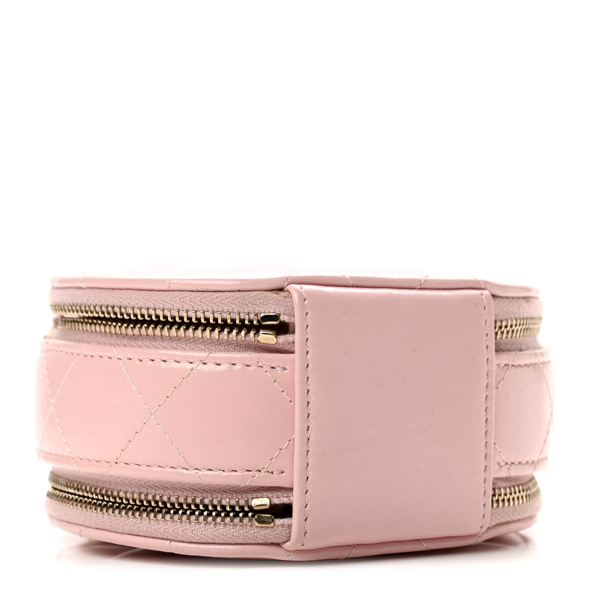 Chanel Shiny Lambskin Quilted Round Handle With Care Vanity With Chain Pink 4 of 12