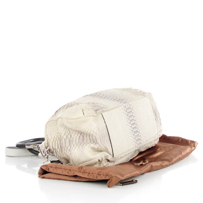 Celine Python Frame Tote White 4 of 7