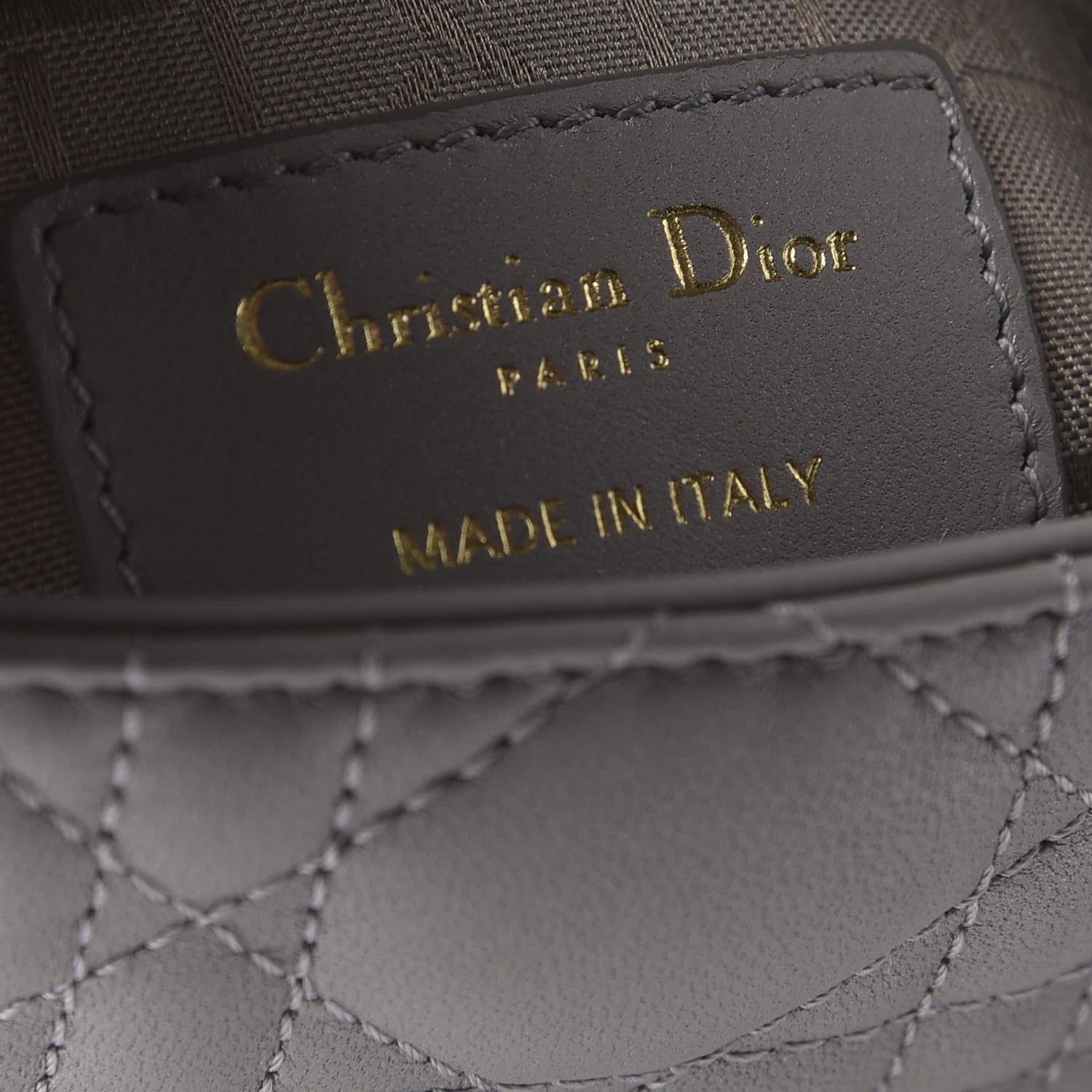 Christian Dior Lambskin Cannage Mini Lady Dior Grey 8 of 8