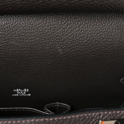 Hermes Taurillon Clemence Jypsiere 28 Chocolate 12 of 12