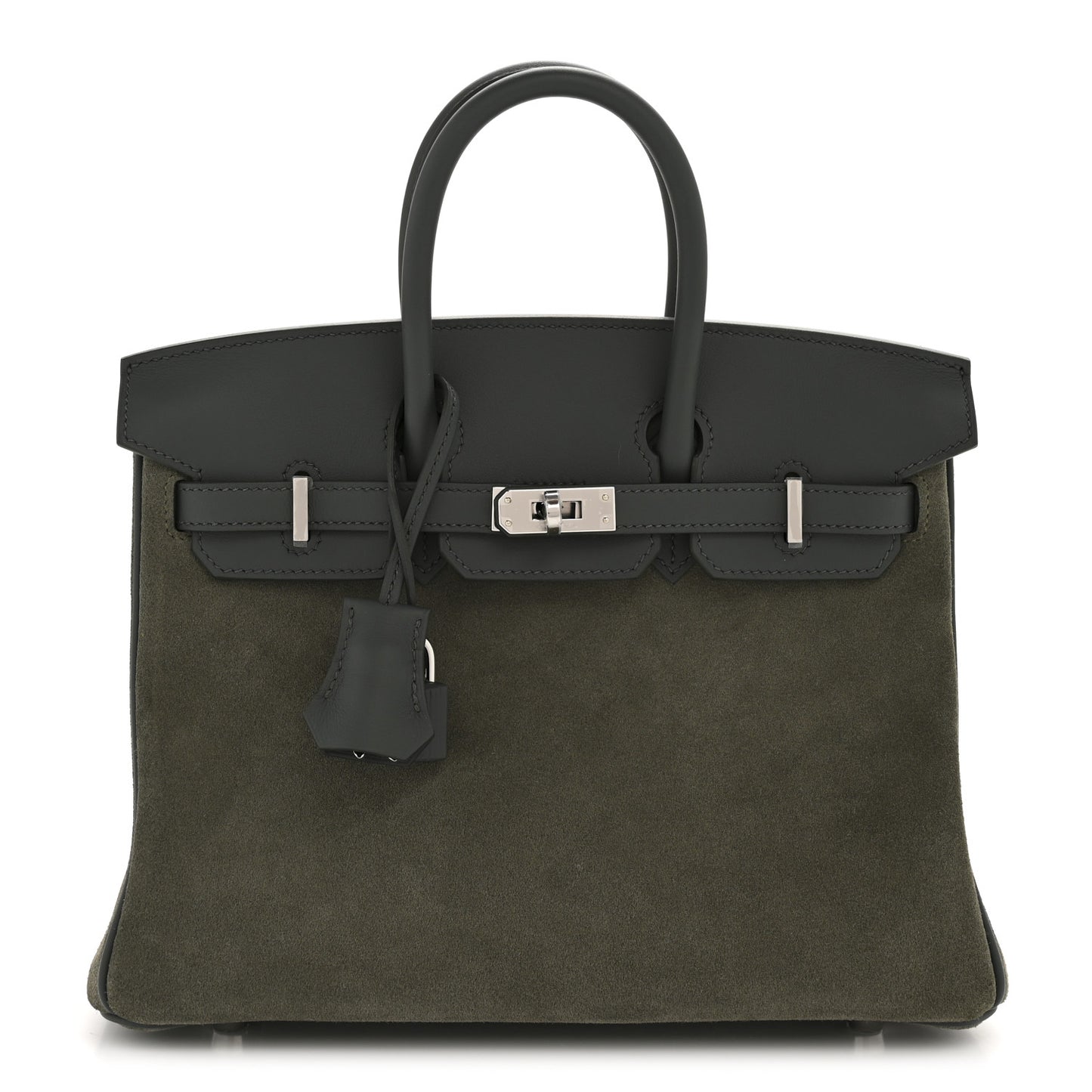 Veau Doblis Swift Grizzly Birkin 25 Vert Mangrove