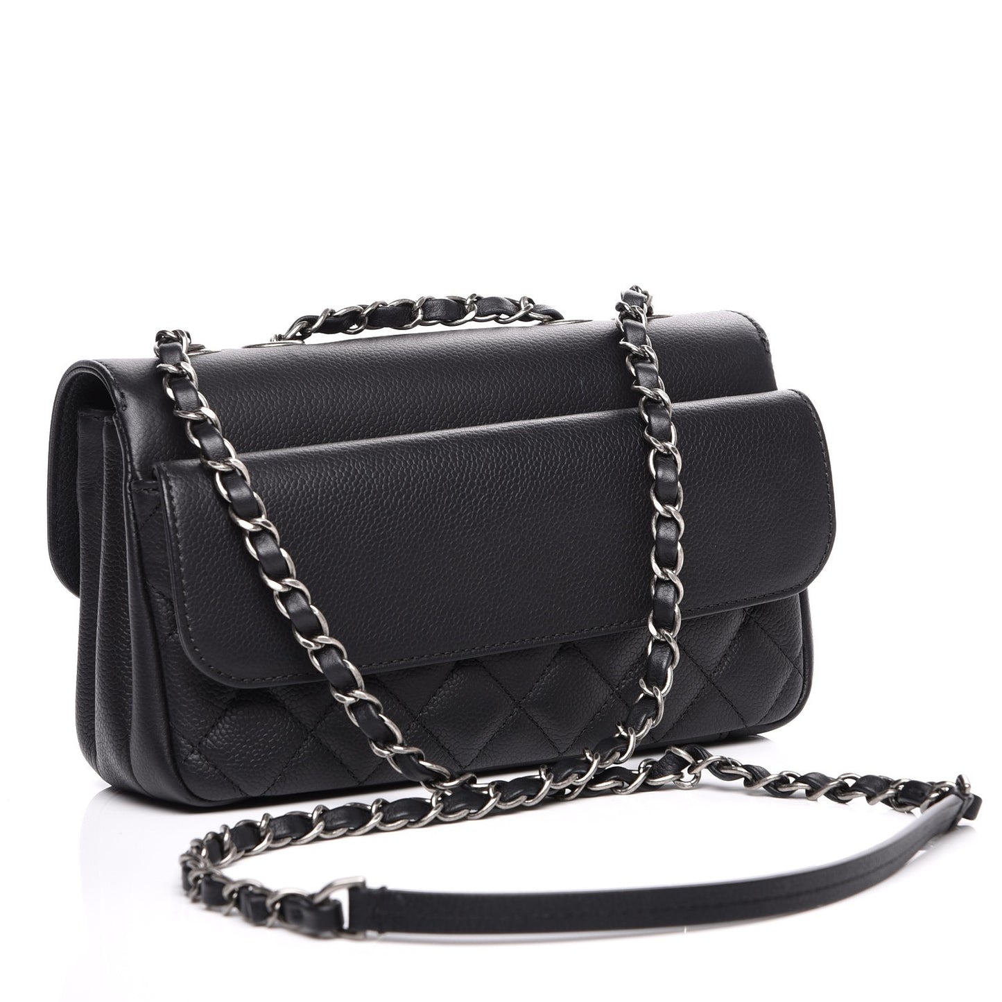Caviar All About Flap Bag Black