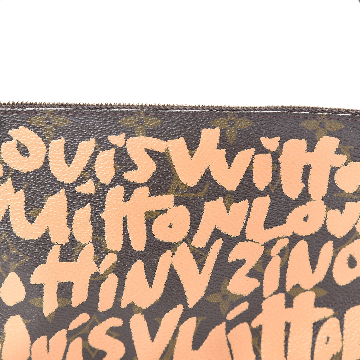 Monogram Graffiti Pochette Accessories Peach