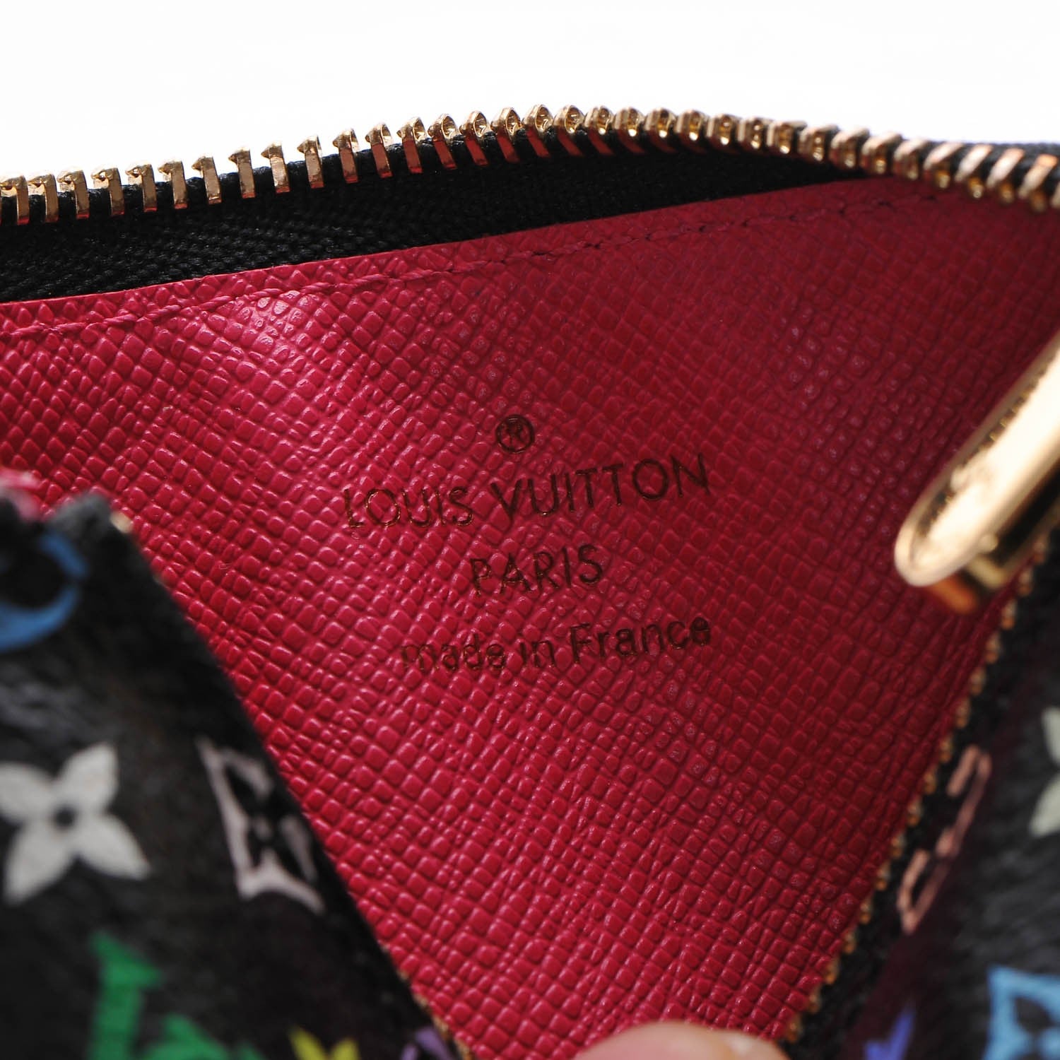 Louis Vuitton Monogram Multicolor Key Pouch Black Grenade 6 of 6
