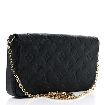 Louis Vuitton Empreinte Pochette Felicie Chain Wallet Black 4 of 13