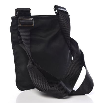 Prada Nylon Small Flat Messenger Bag Black 3 of 11