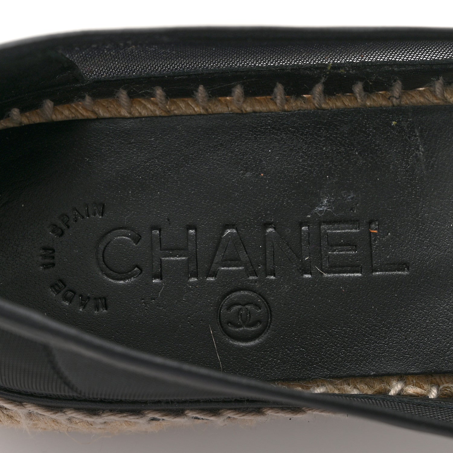 Chanel Mesh Grosgrain CC Espadrilles 38 Black 7 of 10