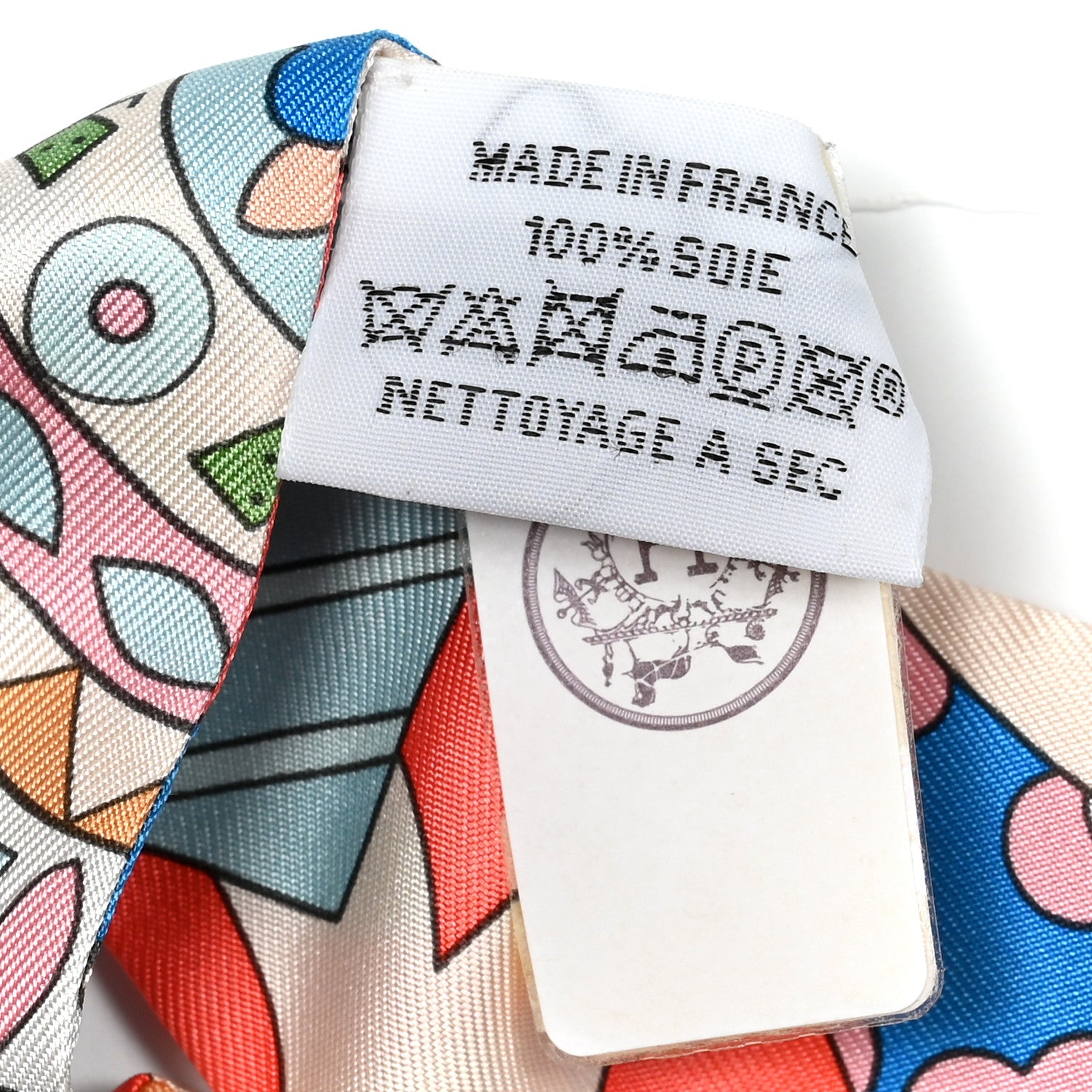 Hermes Silk Les Murmures De La Foret Twilly Beige Rose Bleu 5 of 5