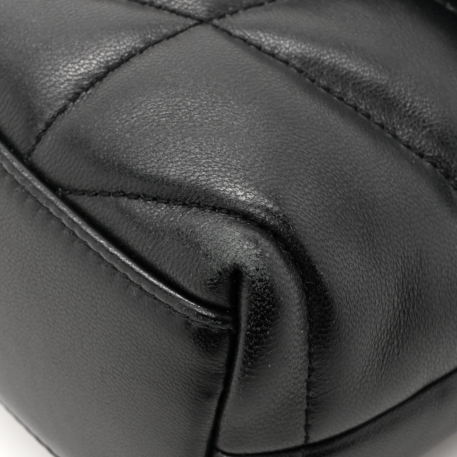 Saint Laurent Lambskin Quilted Toy Loulou Puffer Monogram Chain Satchel Black 12 of 15