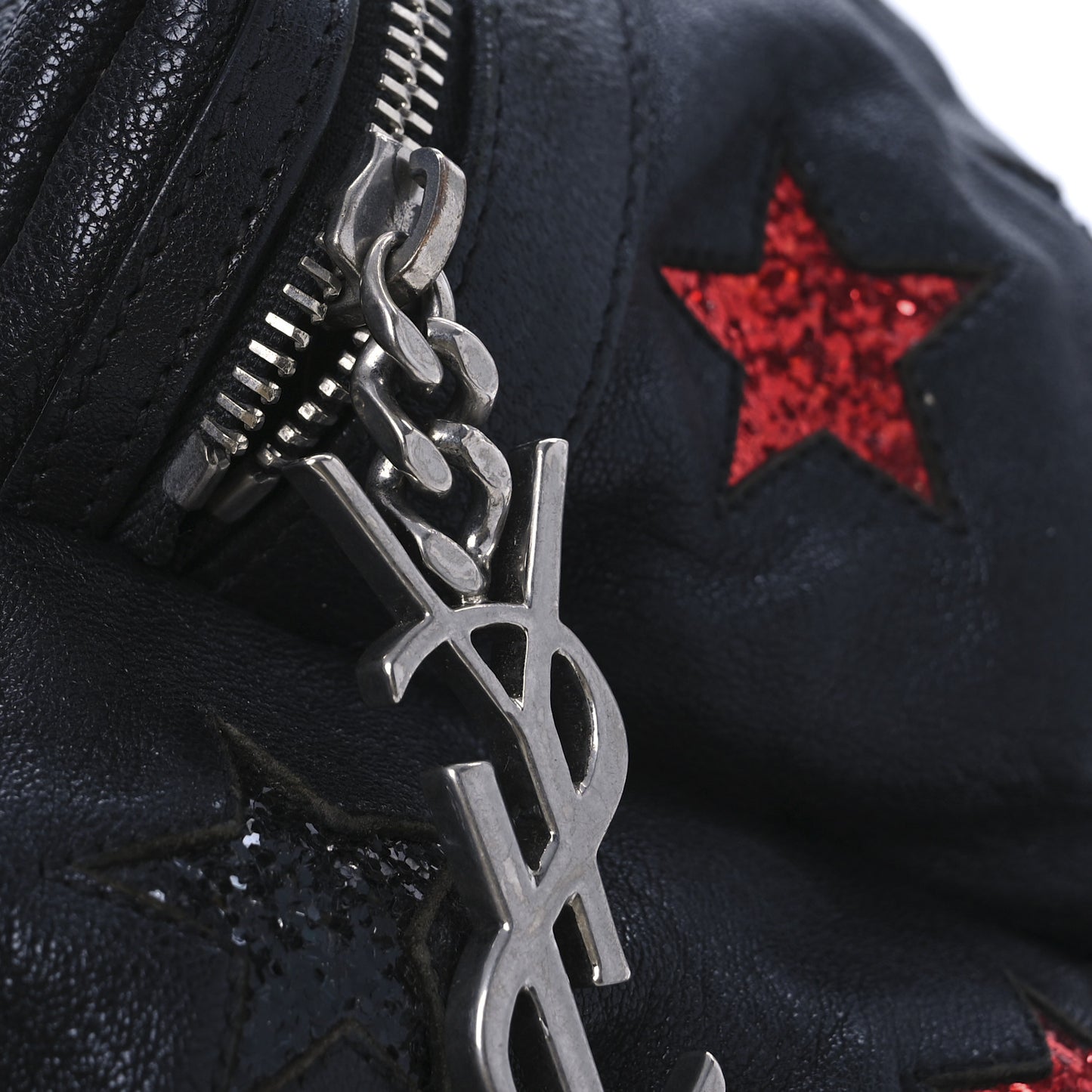 Lambskin Star Applique Mini City California Backpack Black