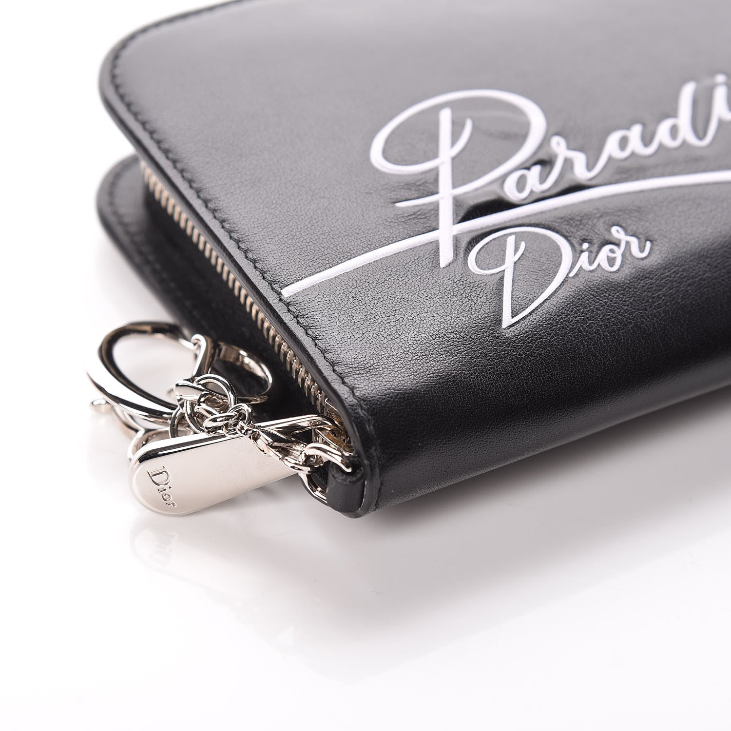 Christian Dior Calfskin Paradise Diorissimo Voyageur Wallet Black 11 of 13