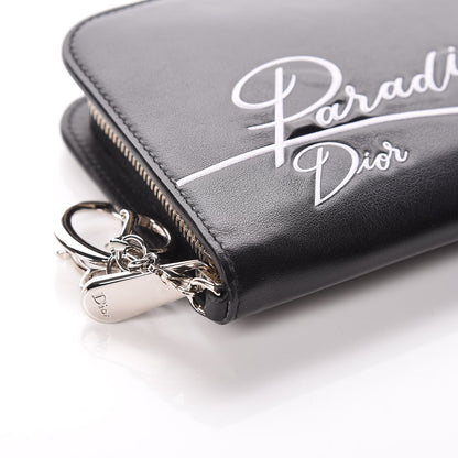 Christian Dior Calfskin Paradise Diorissimo Voyageur Wallet Black 11 of 13